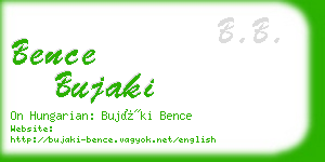 bence bujaki business card